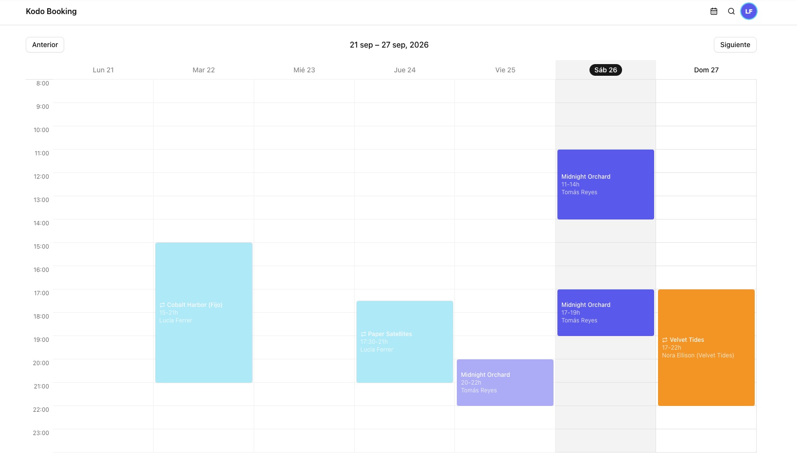 Kodo Booking